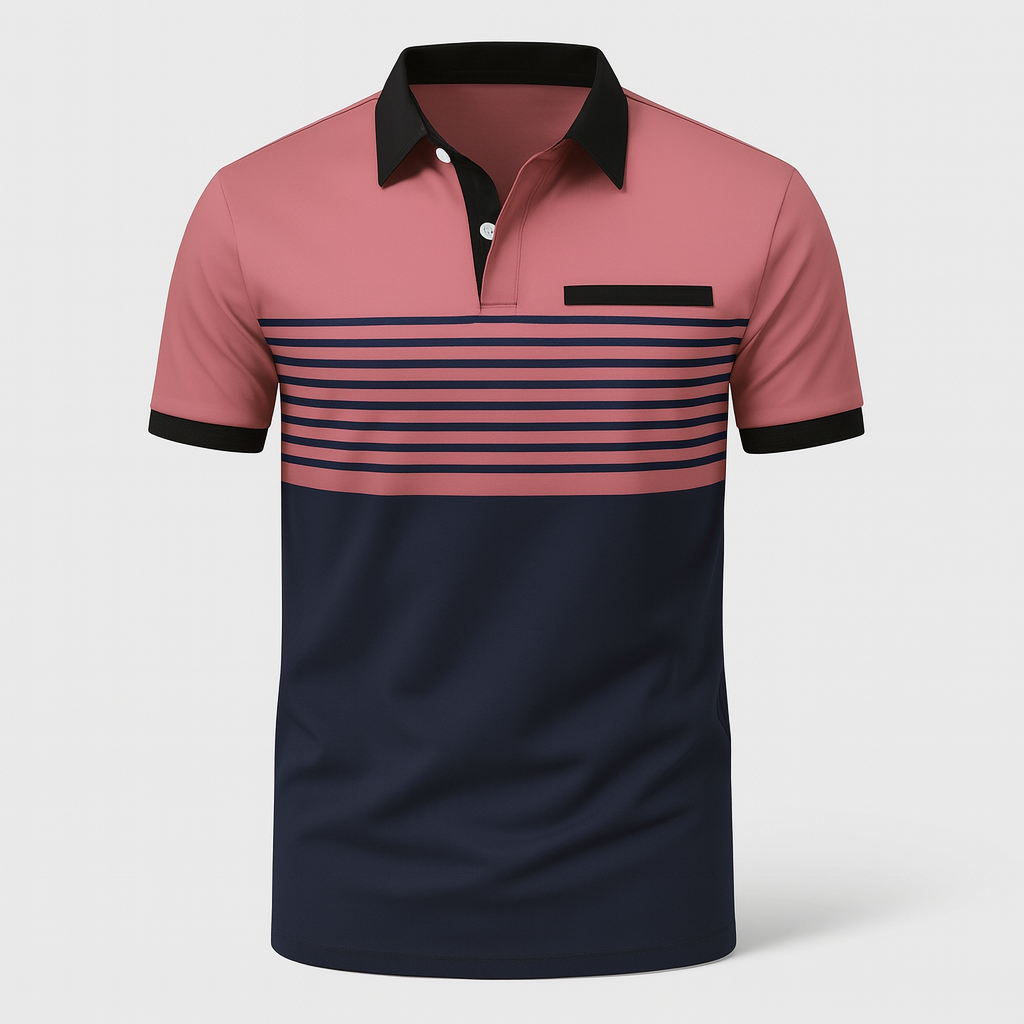 Rayan | Polo de hombre de manga corta a rayas para verano | Fresco