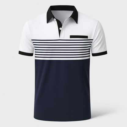 Rayan | Polo de hombre de manga corta a rayas para verano | Fresco