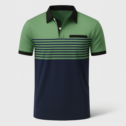 Rayan | Polo de hombre de manga corta a rayas para verano | Fresco