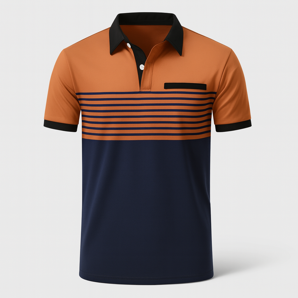 Rayan | Polo de hombre de manga corta a rayas para verano | Fresco