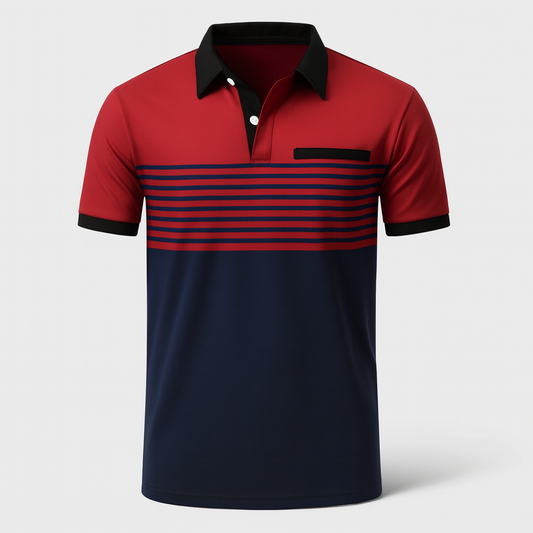 Rayan | Polo de hombre de manga corta a rayas para verano | Fresco