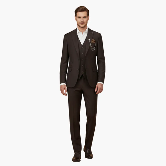 Salvador | Traje de boda para hombre con chaleco y solapa de muesca
