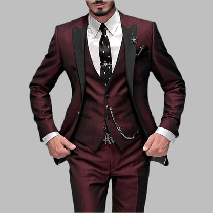 Diego | Traje de boda de tres piezas para hombre con diseño formal
