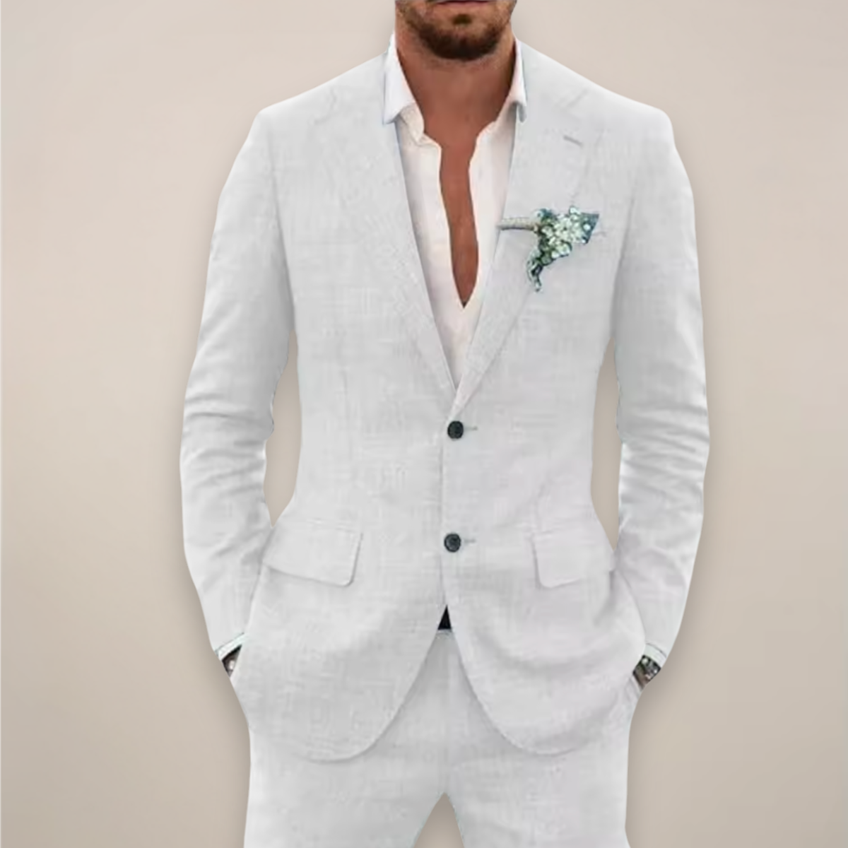 Elias | Conjunto de traje de primavera para hombre con solapa de muesca