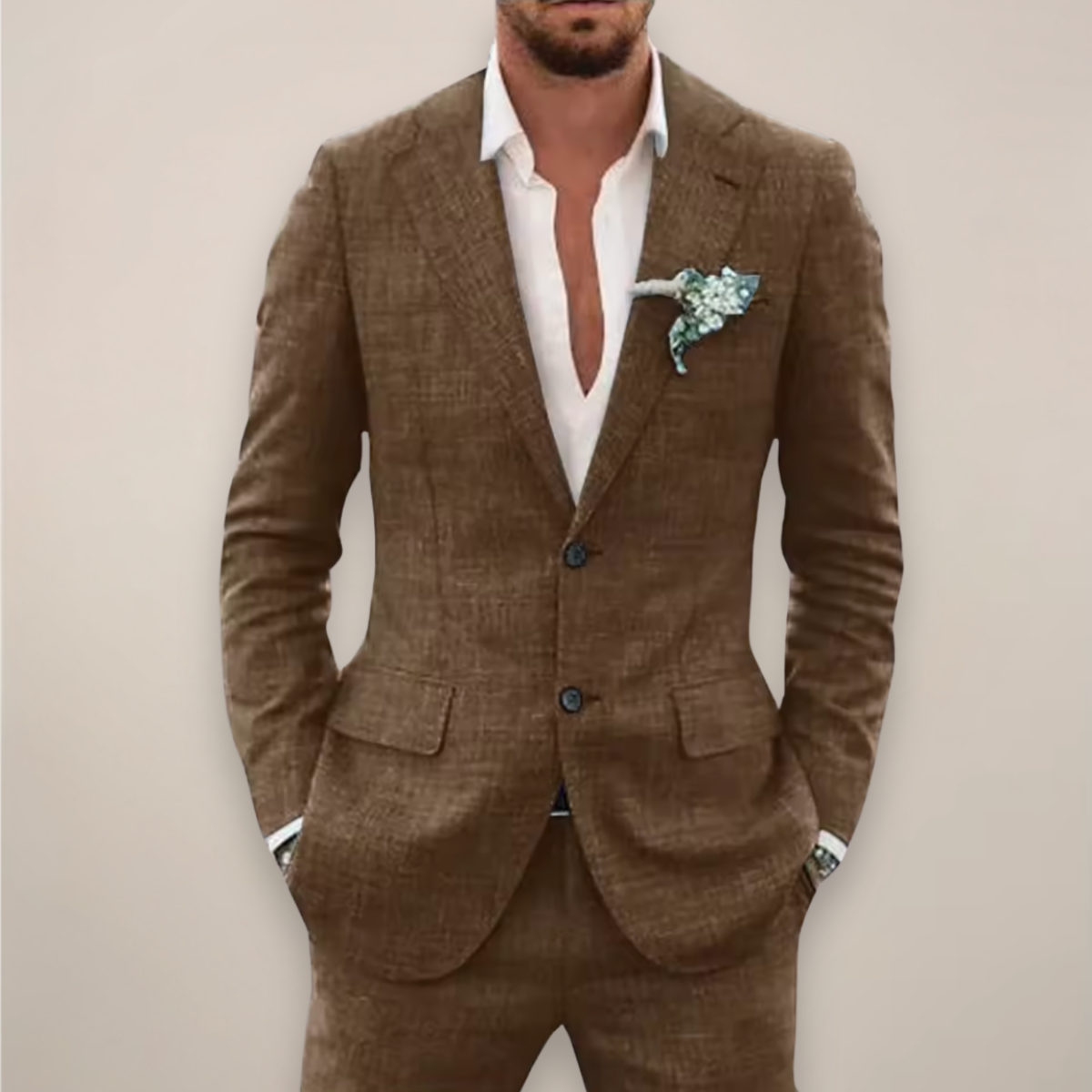 Elias | Conjunto de traje de primavera para hombre con solapa de muesca