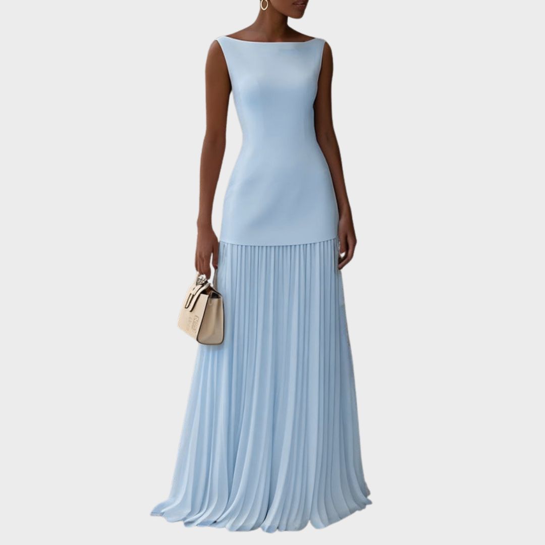 Maribella | Vestido Sin Mangas Con Pliegues Para Mujer | Elegante