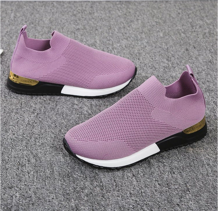 Zuleyka | Zapatillas de punto sin cordones para mujer con suela acolchada | Flexibles