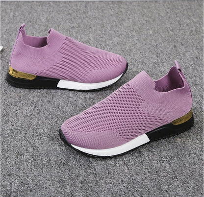 Zuleyka | Zapatillas de punto sin cordones para mujer con suela acolchada | Flexibles