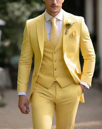 Eduardo | Traje para hombre de tres piezas con chaqueta y pantalón clásico
