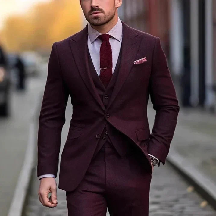 Elian | Traje de tres piezas para hombre y blazer recto