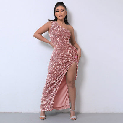 Linia | Vestido de noche de lujo con un solo hombro