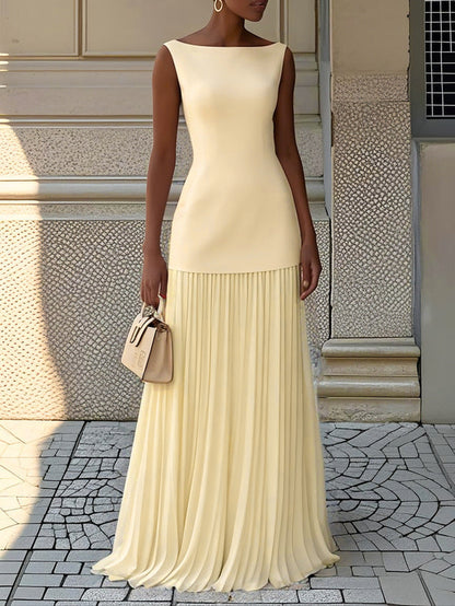 Maribella | Vestido Sin Mangas Con Pliegues Para Mujer | Elegante