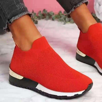 Zuleyka | Zapatillas de punto sin cordones para mujer con suela acolchada | Flexibles