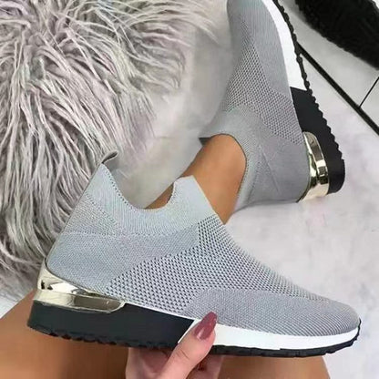 Zuleyka | Zapatillas de punto sin cordones para mujer con suela acolchada | Flexibles