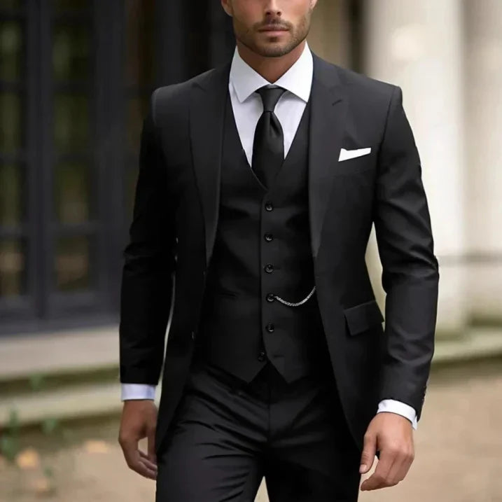 Eduardo | Traje para hombre de tres piezas con chaqueta y pantalón clásico