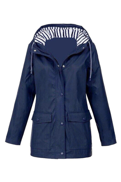 Susana | Chaqueta impermeable con capucha y bolsillos