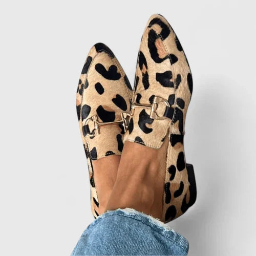 Oliana | mocasines ortopédicos con estampado leopardo