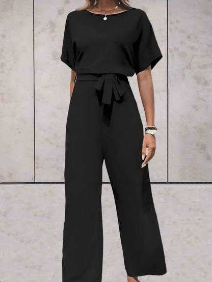 Abril | Conjunto dos piezas para mujer con manga corta y pantalón ancho