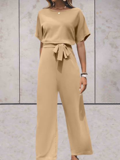 Abril | Conjunto dos piezas para mujer con manga corta y pantalón ancho