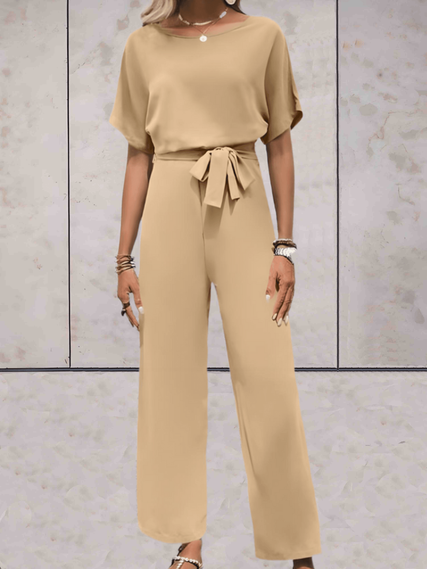 Abril | Conjunto dos piezas para mujer con manga corta y pantalón ancho