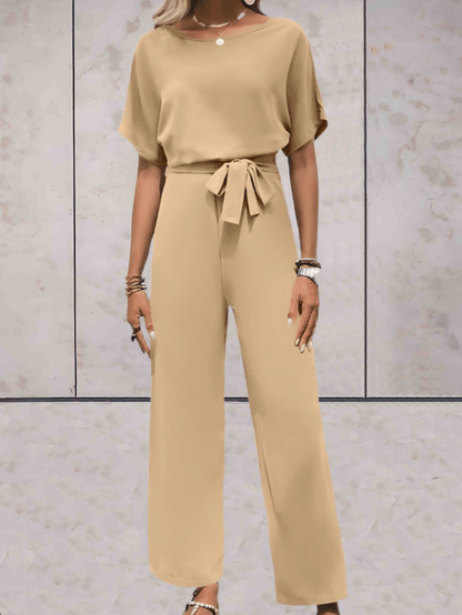 Abril | Conjunto dos piezas para mujer con manga corta y pantalón ancho