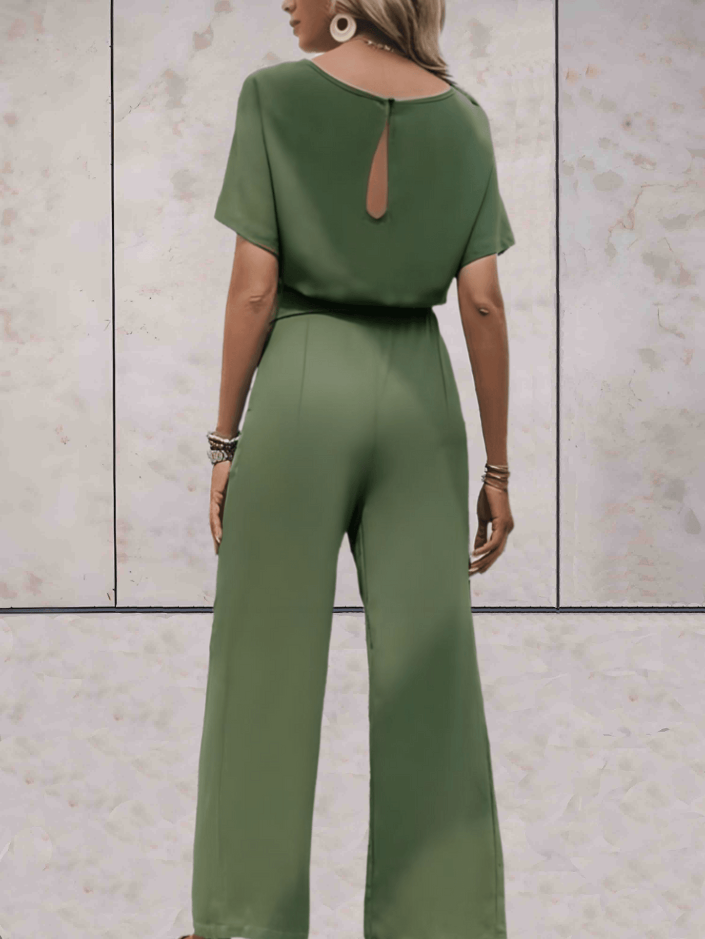 Abril | Conjunto dos piezas para mujer con manga corta y pantalón ancho