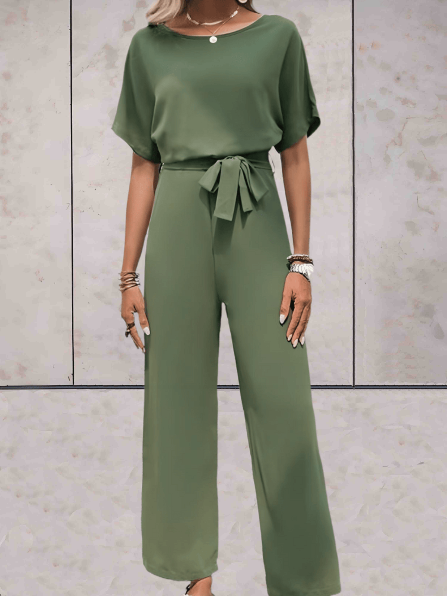 Abril | Conjunto dos piezas para mujer con manga corta y pantalón ancho