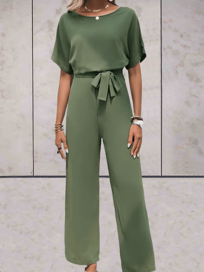 Abril | Conjunto dos piezas para mujer con manga corta y pantalón ancho