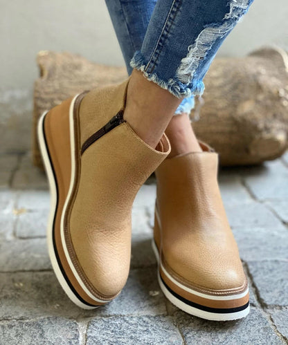 Ciriela | Botas impermeables para mujer con cremallera lateral y suela gruesa | Resistentes