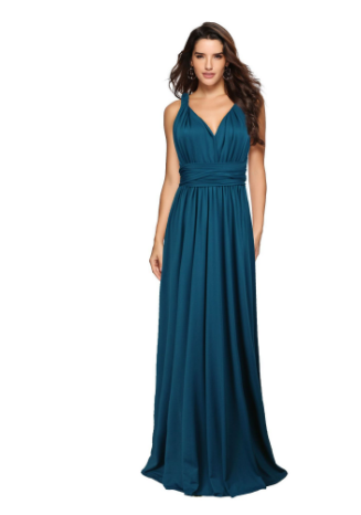 Virella | Vestido largo cruzado con escote halter | Maxi