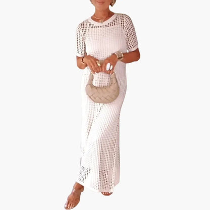 Sonia | Langes Kleid für Damen mit Cut-Outs und Futter  