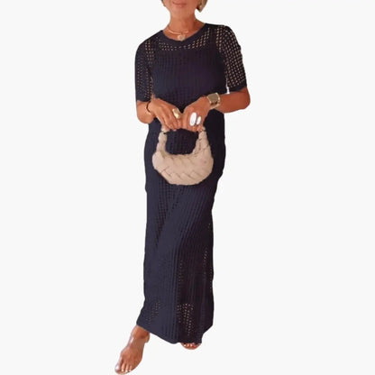 Sonia | Langes Kleid für Damen mit Cut-Outs und Futter  