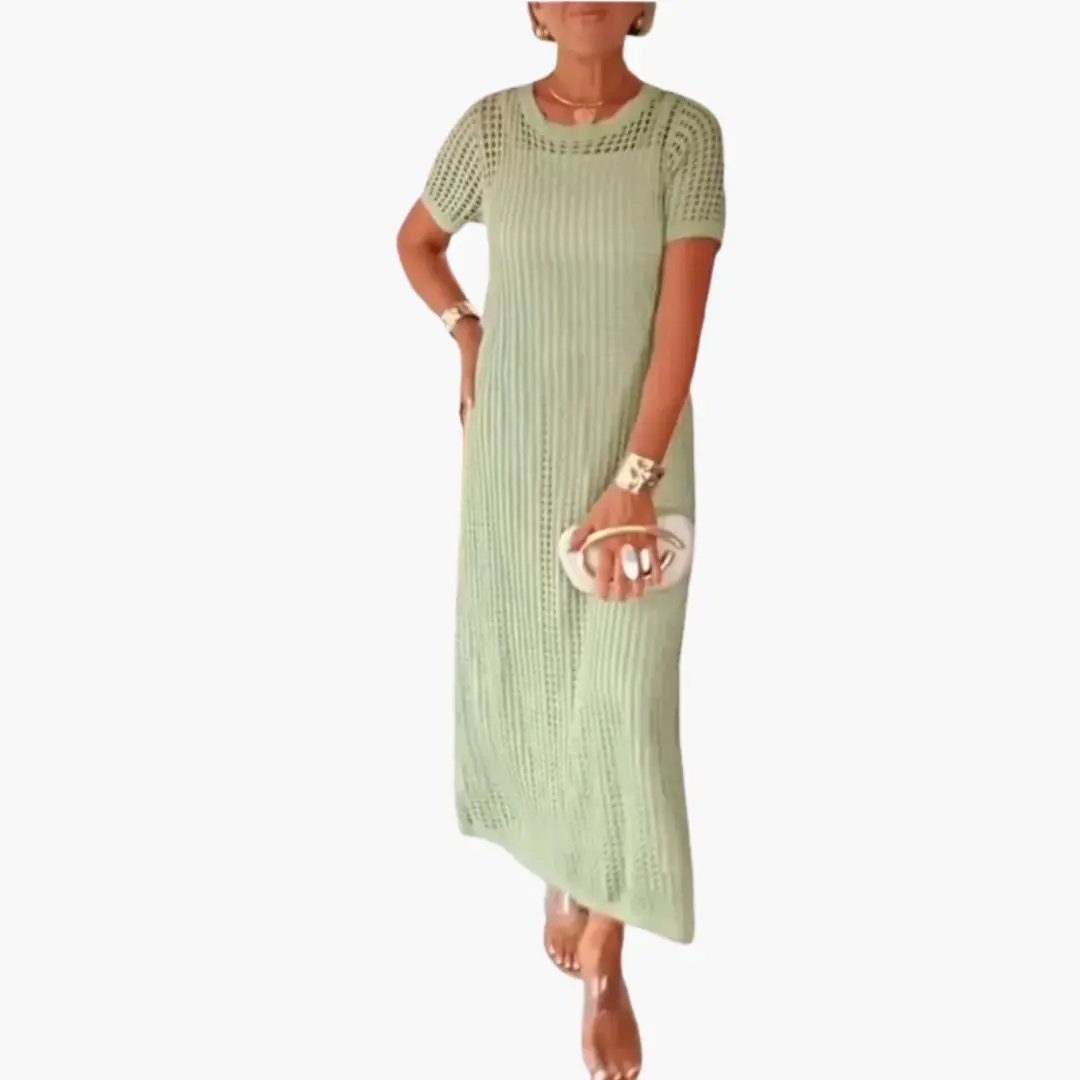 Sonia | Langes Kleid für Damen mit Cut-Outs und Futter  