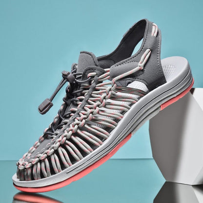 Victoria | Sandalias cerradas con cordón ajustable y puntera