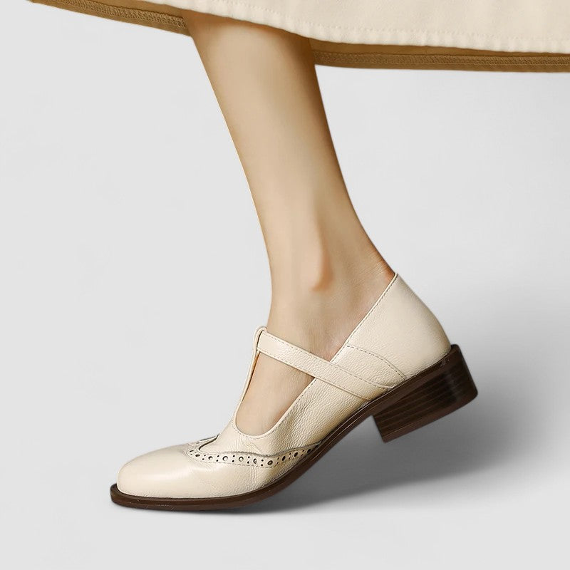 Lola | Zapatos merceditas de primavera con hebilla y tacón bajo para mujer