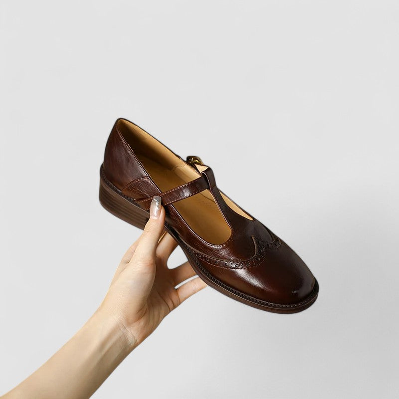 Lola | Zapatos merceditas de primavera con hebilla y tacón bajo para mujer