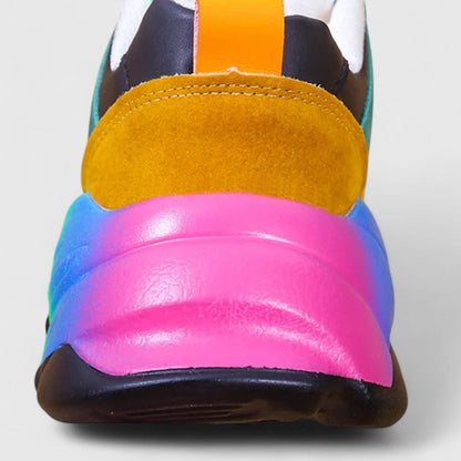 Zenara | Zapatillas de plataforma de primavera para mujer con suela gruesa | Multicolor