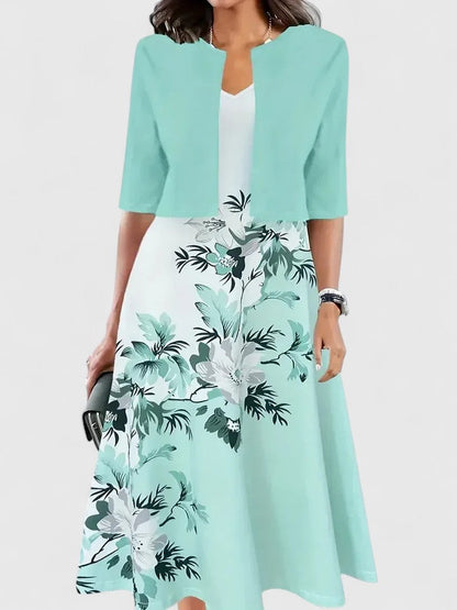 Azucena | Robe midi élégante à imprimé floral