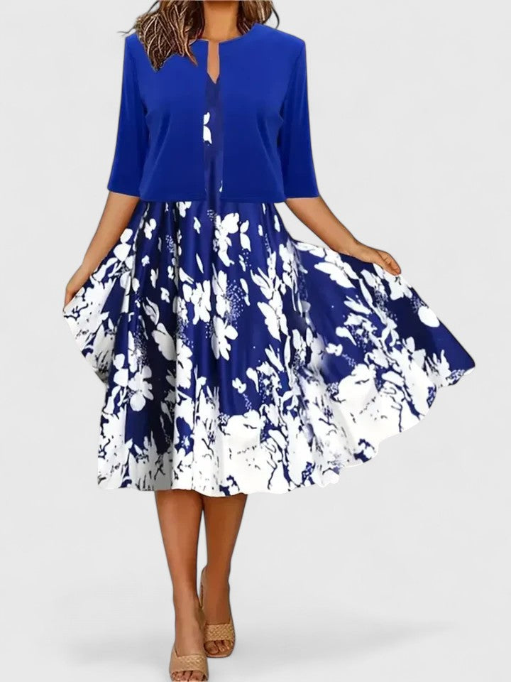 Azucena | Robe midi élégante à imprimé floral