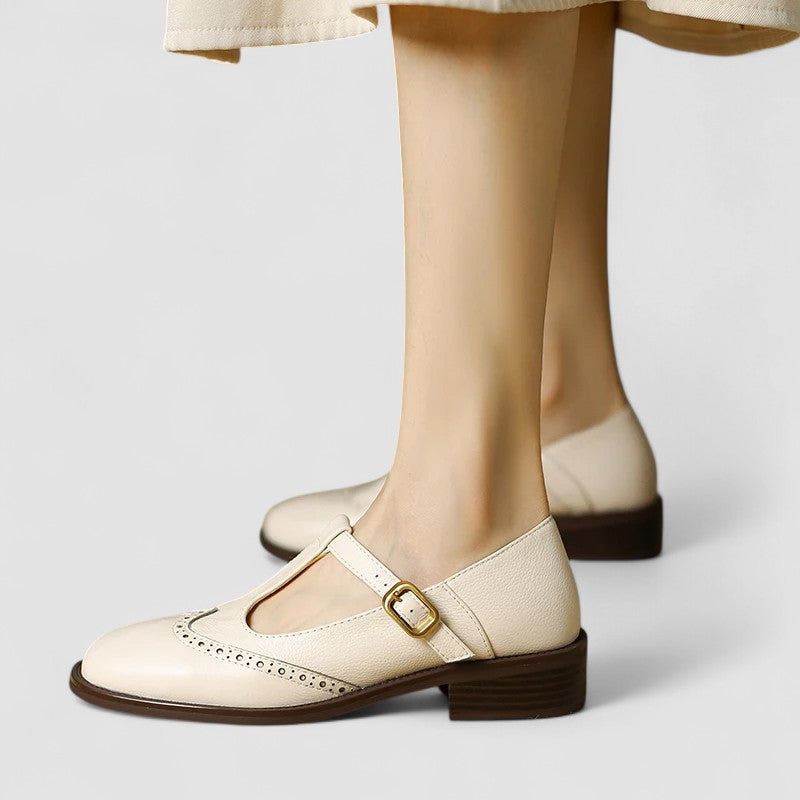 Lola | Zapatos merceditas de primavera con hebilla y tacón bajo para mujer