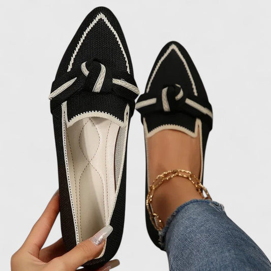Lunara | Mocasines para mujer de punta afilada con detalle de nudo cómodos | Modernos