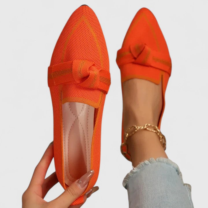 Lunara | Mocasines para mujer de punta afilada con detalle de nudo cómodos | Modernos