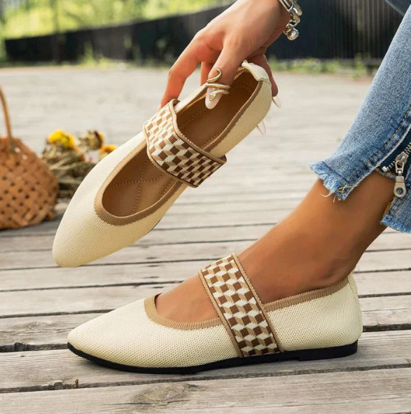 Rebeca | Bailarinas estampadas de primavera para mujer con tira