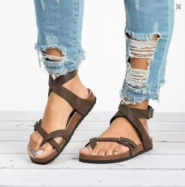 Lorena | Orthopädische Sandalen mit verstellbaren Riemen und Schnallen  