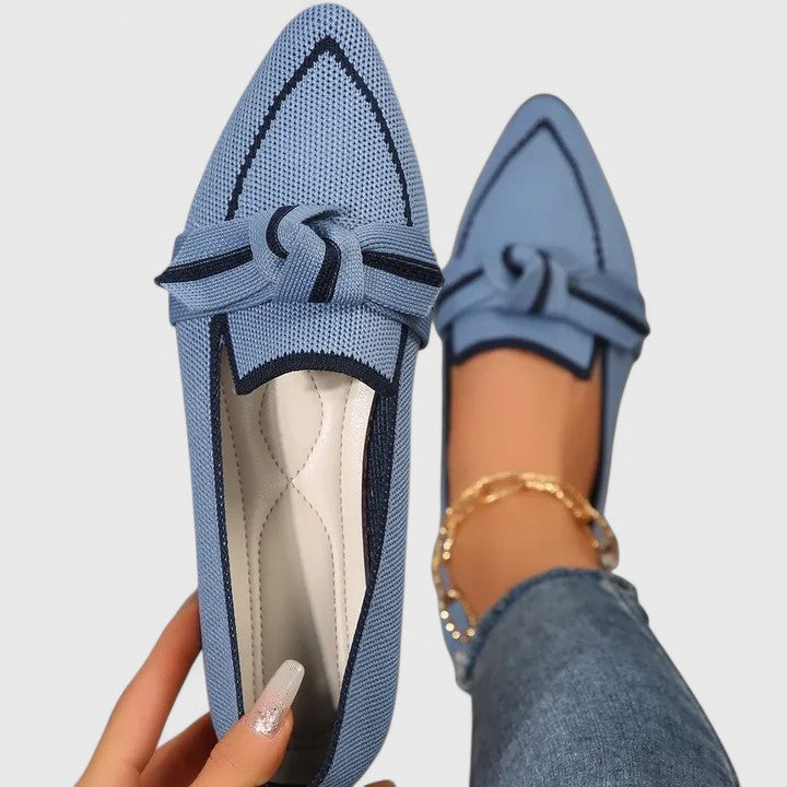 Lunara | Mocasines para mujer de punta afilada con detalle de nudo cómodos | Modernos