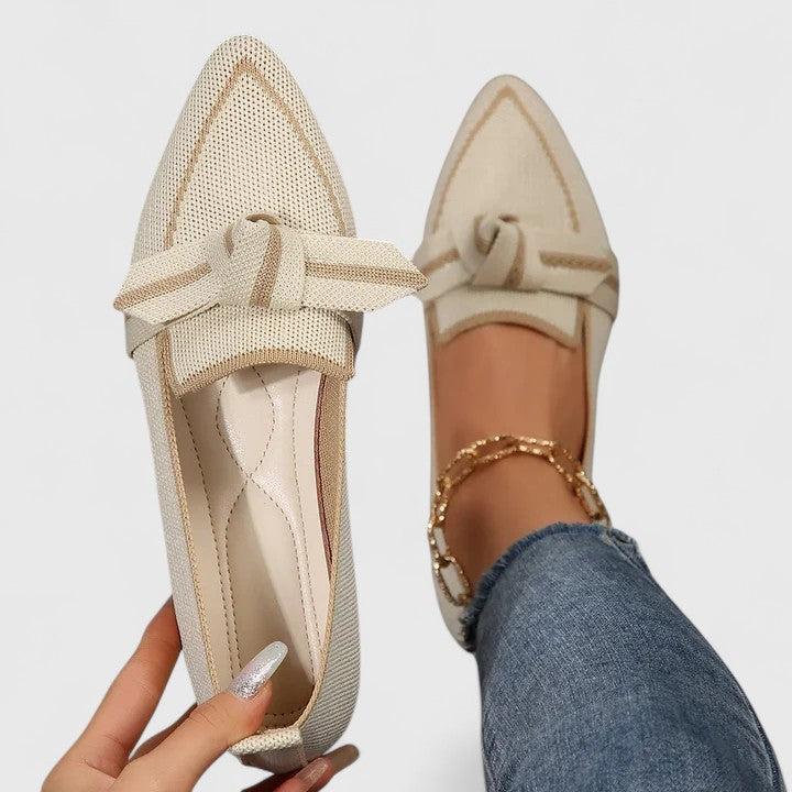 Lunara | Mocasines para mujer de punta afilada con detalle de nudo cómodos | Modernos