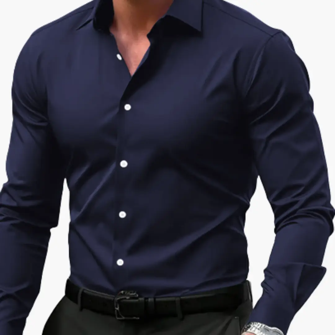 José | Slim-Fit-Herrenhemd mit Knöpfen und langen Ärmeln  