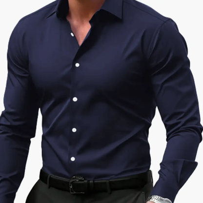 José | Slim-Fit-Herrenhemd mit Knöpfen und langen Ärmeln  