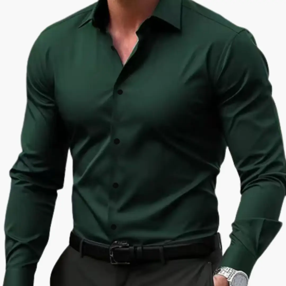 José | Slim-Fit-Herrenhemd mit Knöpfen und langen Ärmeln  