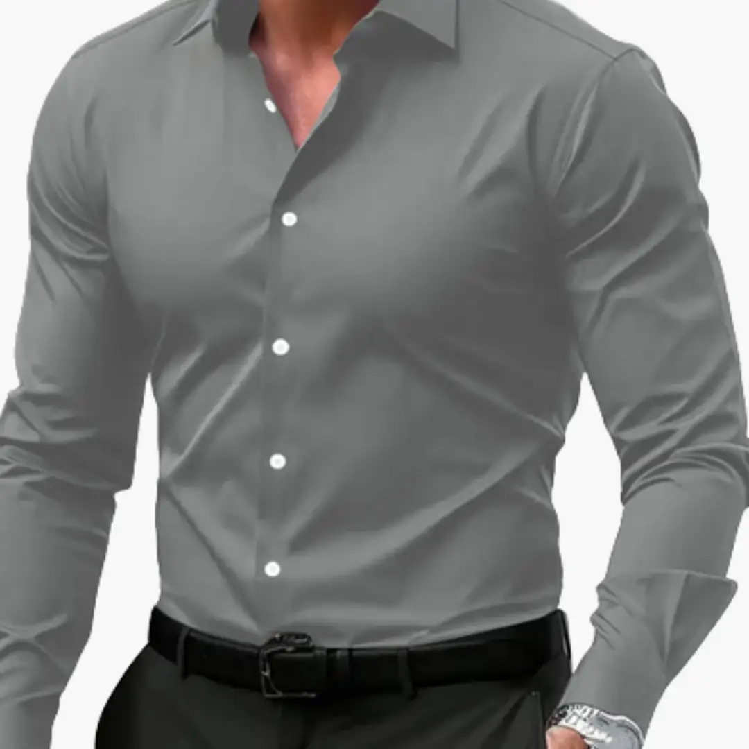 José | Slim-Fit-Herrenhemd mit Knöpfen und langen Ärmeln  